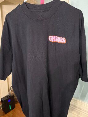Empyre Men's Black and Pink T-Shirt - Size L